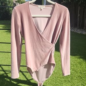Madewell Soft Pink Long Sleeve Bodysuit